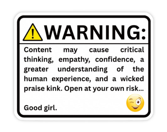 Warning Label for the Morally Grey Kindle - 2.25" x 3"
