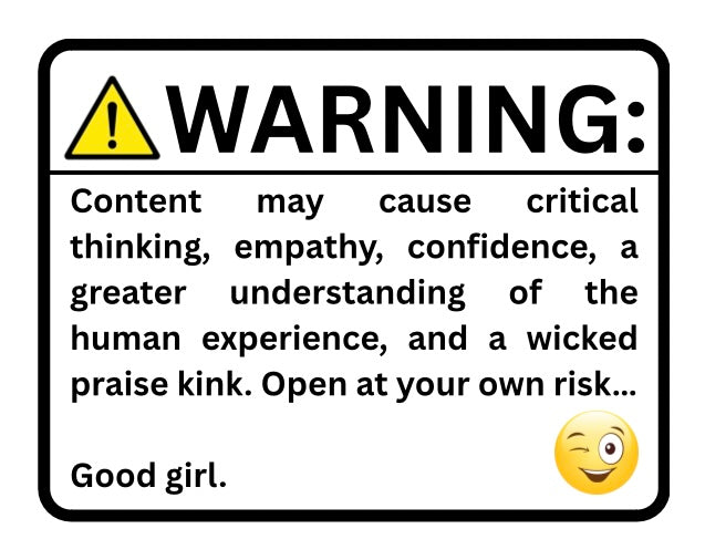 Warning Label for the Morally Grey Kindle - 2.25" x 3"